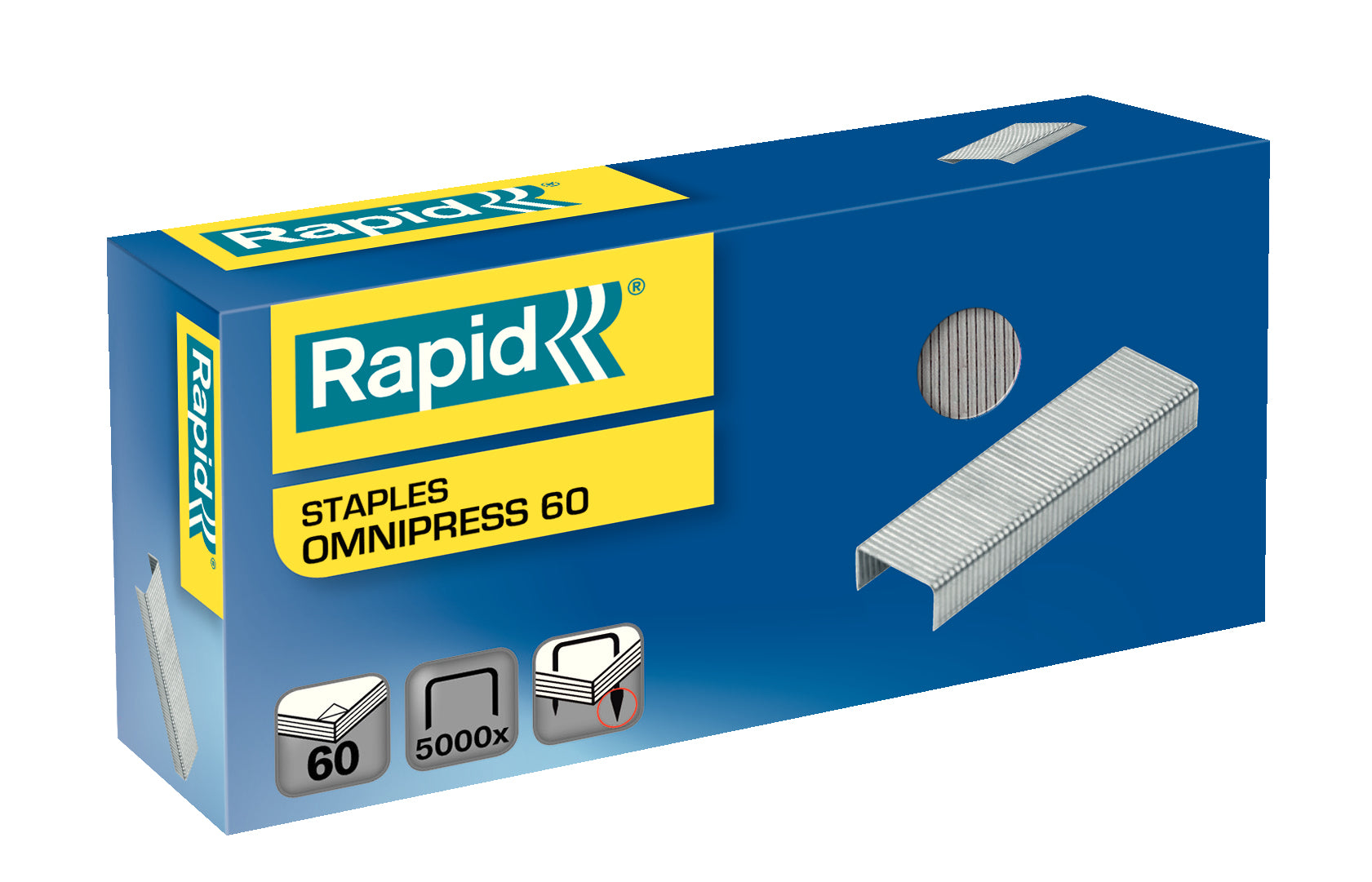 Rapid Heftklammern – 8,5 mm, 60 Blatt, 5’000 Stück – für OMNIPRESS Heftgeräte