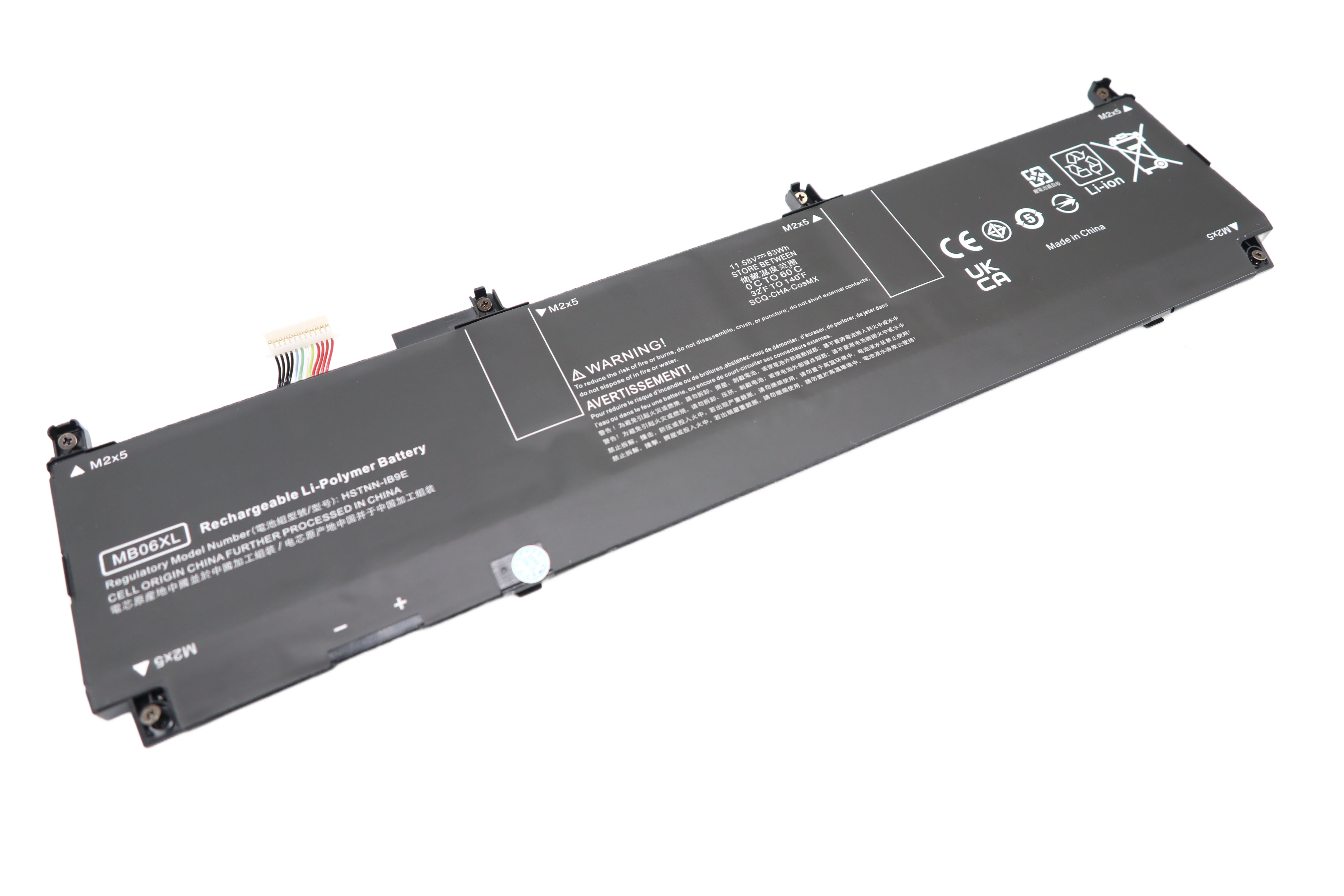 Vistaport Notebook-Akku – für HP ZBook Studio G7–G8 – 83 Wh, 11,58 V – Schwarz