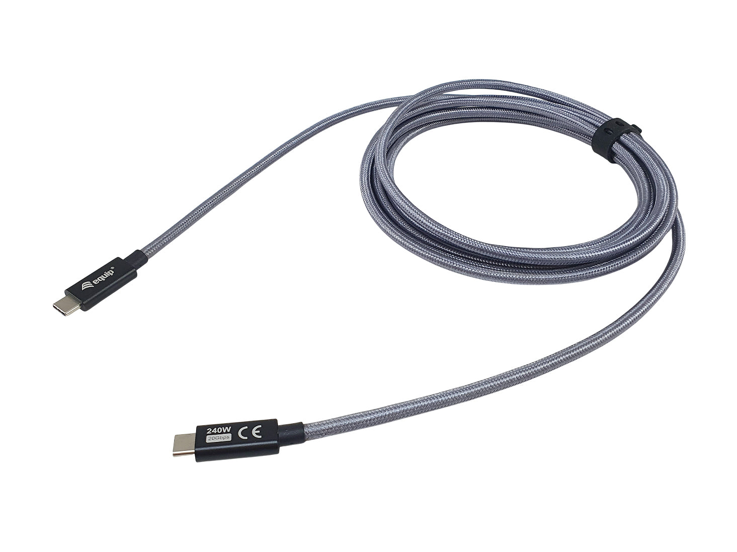 Equip USB-C auf USB-C Kabel – USB 3.2 Gen 2x2 (20 Gbit/s) – 2 m – PD 240 W – 4K/60 – Geflochten – Schwarz