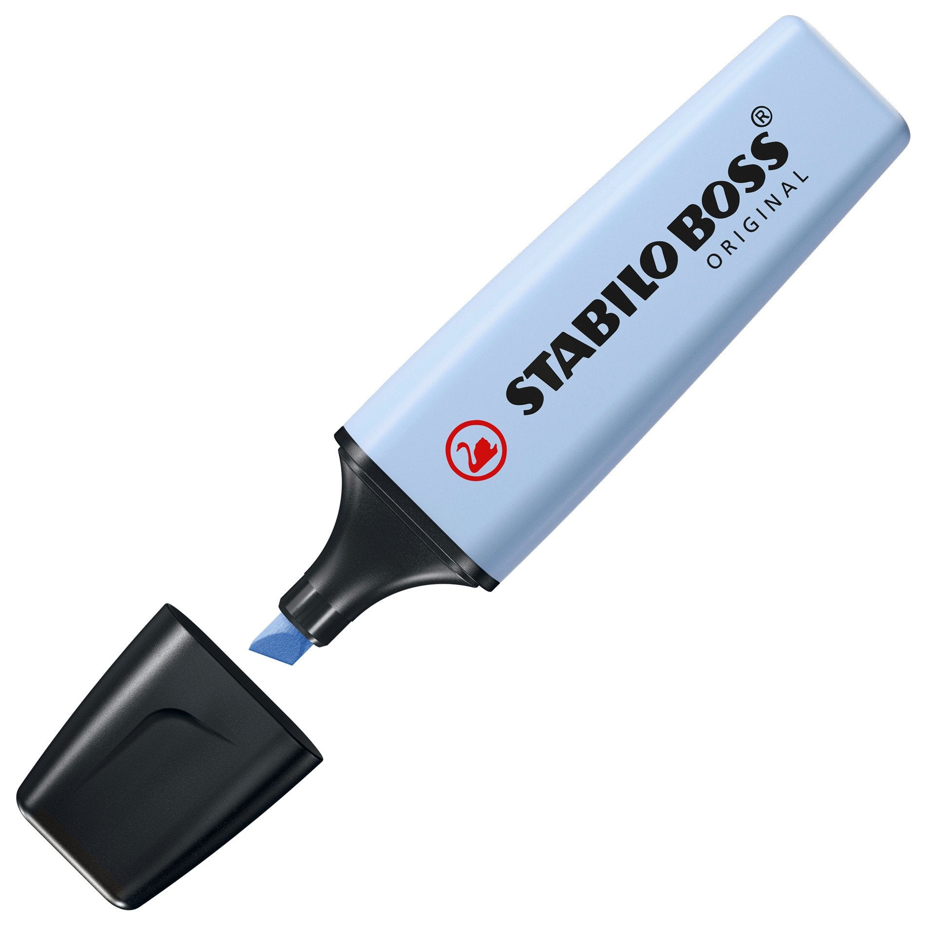 STABILO BOSS Original Textmarker Wolkenblau – Keilspitze, 2–5 mm