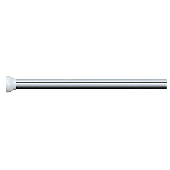 Spirella Duschvorhangstange Kreta – 125–220 cm, Aluminium/Metall, ohne Bohren, Silber