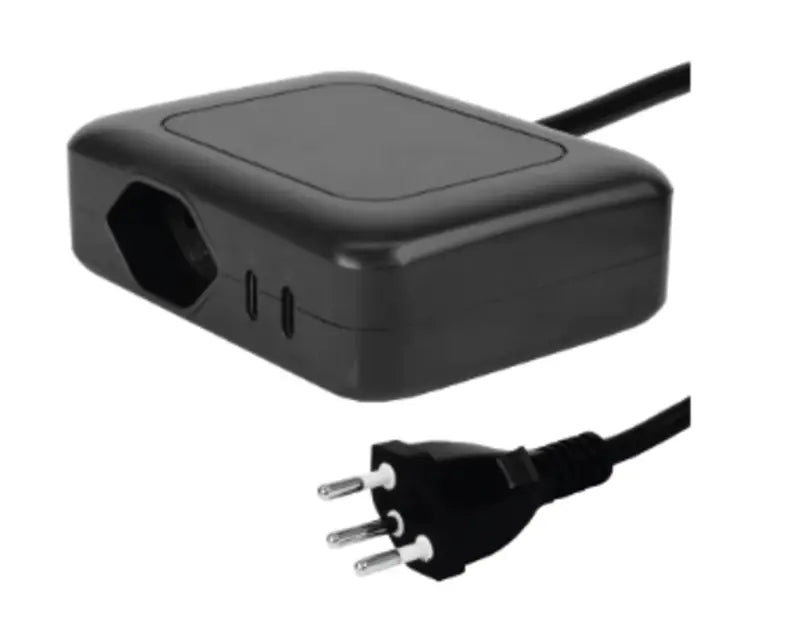 Steffen IQ Steckdosenleiste CH: T12 3× – USB‑C×2 (PD 65 W) – 1,5 m Kabel, Anthrazit