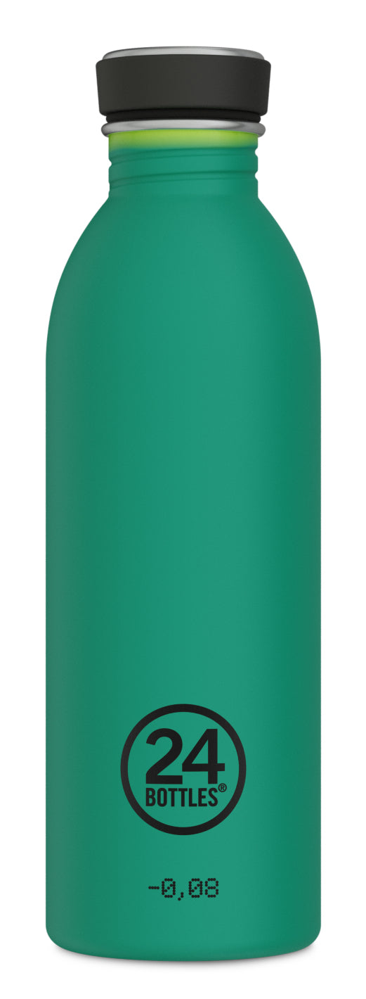 24Bottles Trinkflasche Urban Reactive – 5 dl – Edelstahl, Schraubverschluss, auslaufsicher – Gelb/Grün
