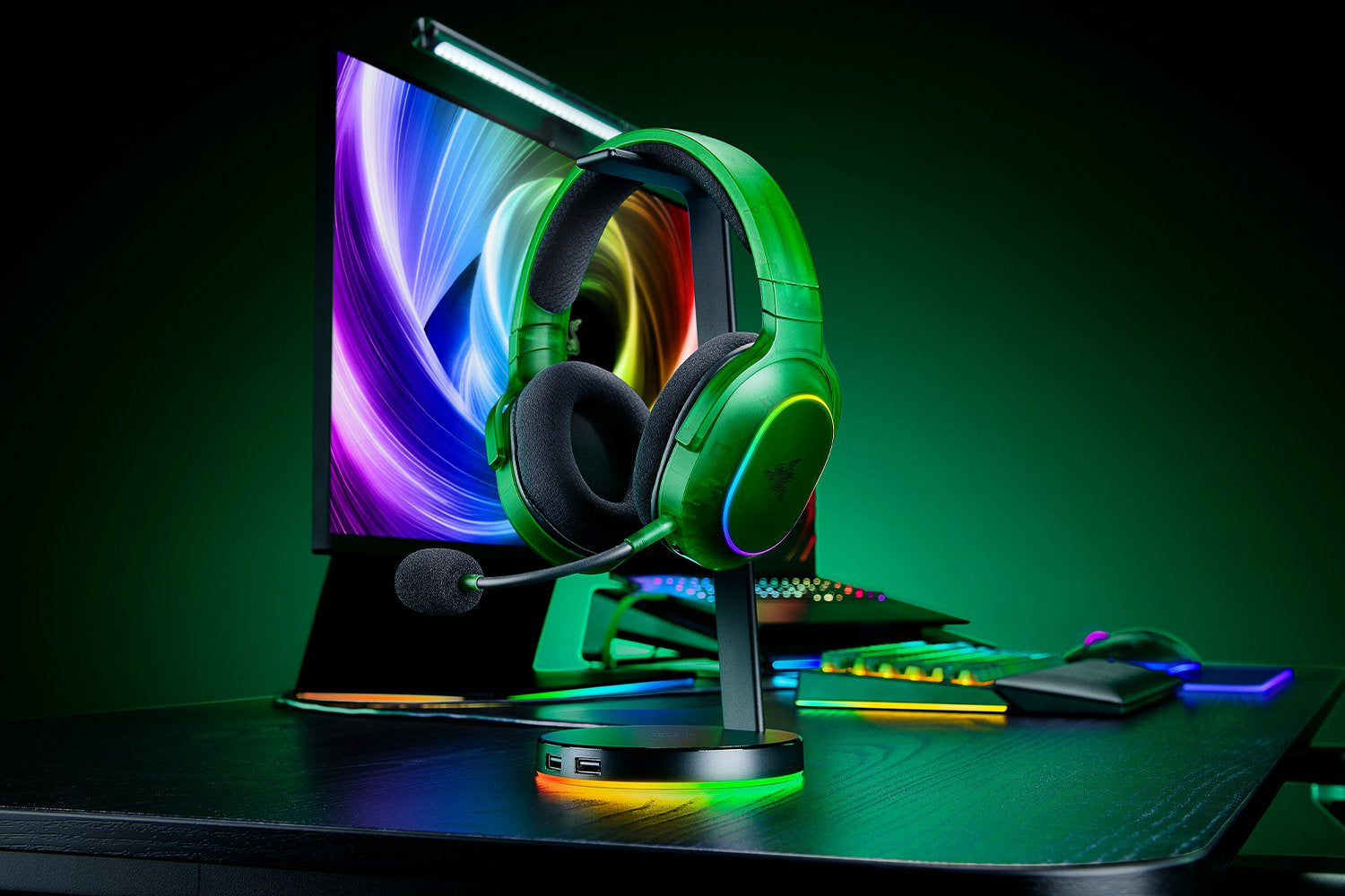 Razer Barracuda X – Kabelloses Over-Ear Gaming-Headset – Surround-Sound, abnehmbares Mikrofon – Grün