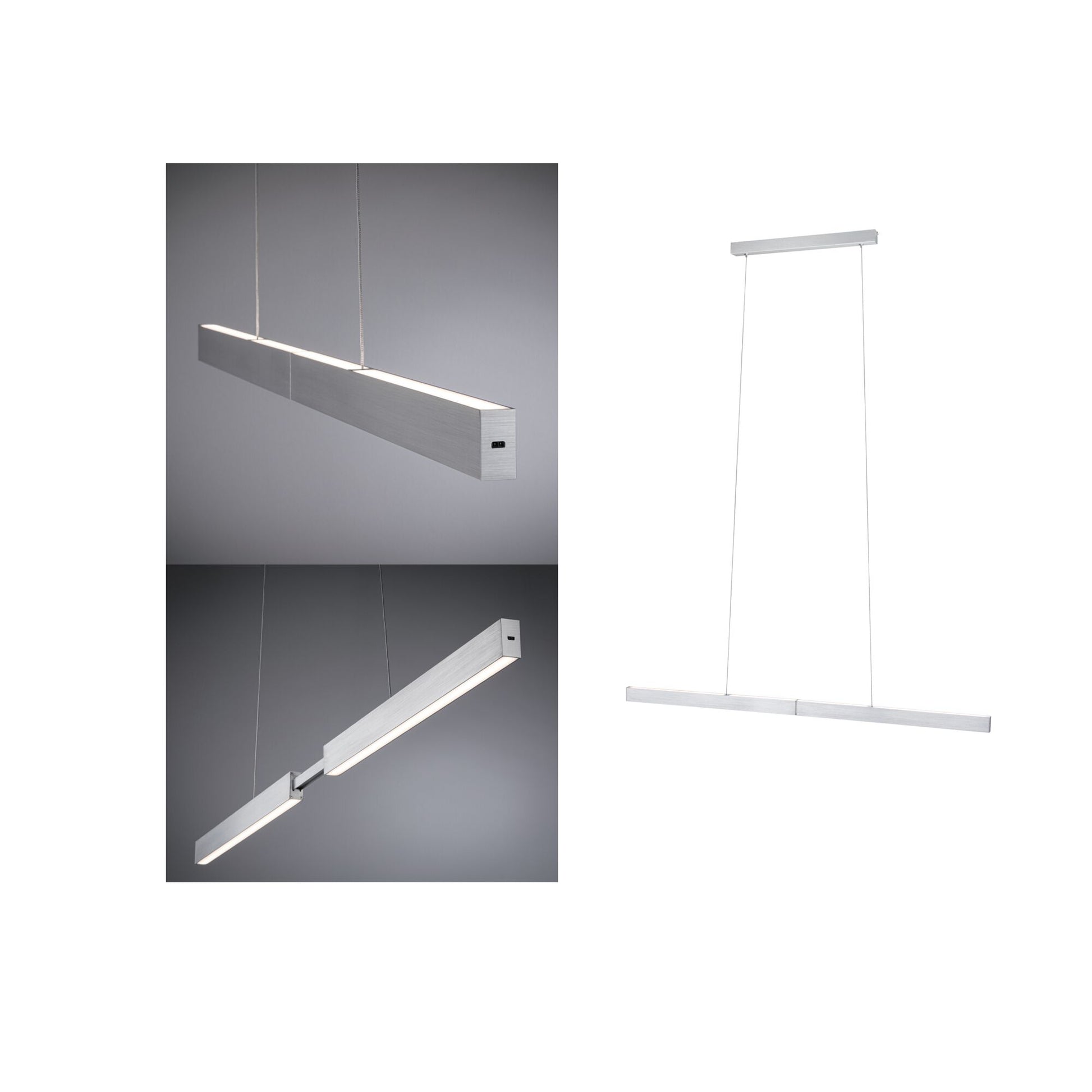 Paulmann Pendelleuchte Aptare – 180 × 5 × 150 cm, 4100 lm, 16,5 W, 2700 K, dimmbar, weiss, festverbaut