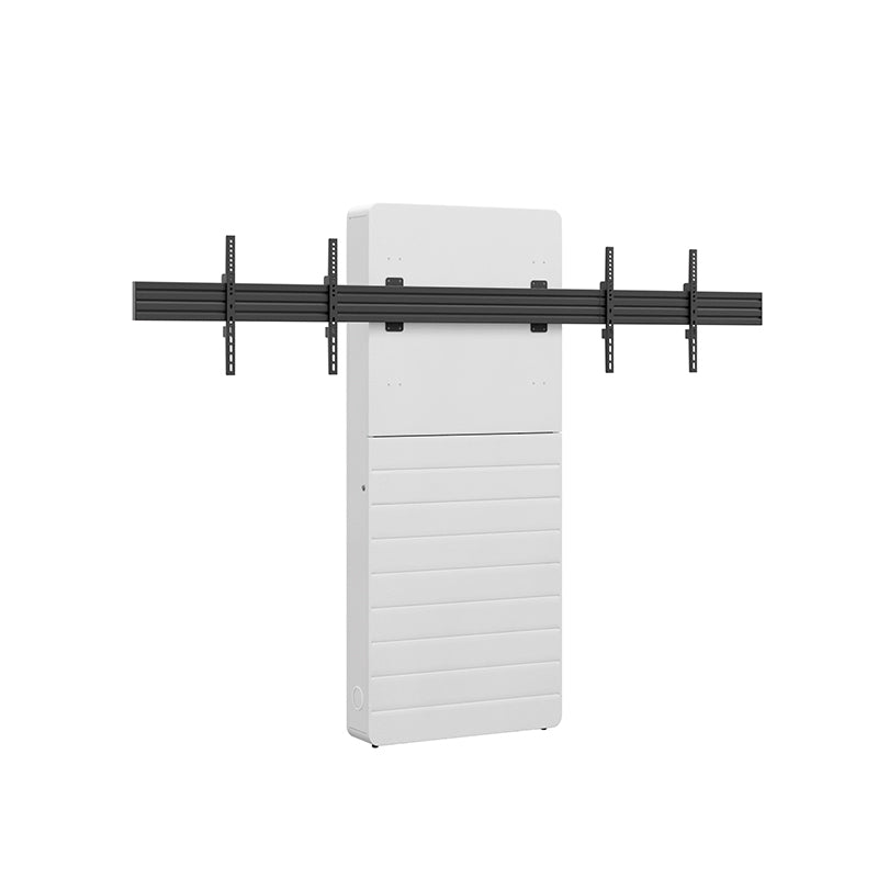 Hagor Wandlift (bodenstehend) – 55–65" – VESA 600×400 – bis 70 kg, für 2 Displays, Diebstahlsicherung – Weiss