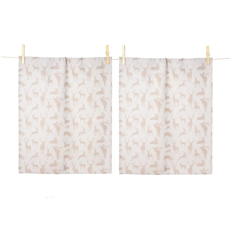 PAD Geschirrtücher 2er-Set, 50 × 70 cm, Baumwolle, Beige