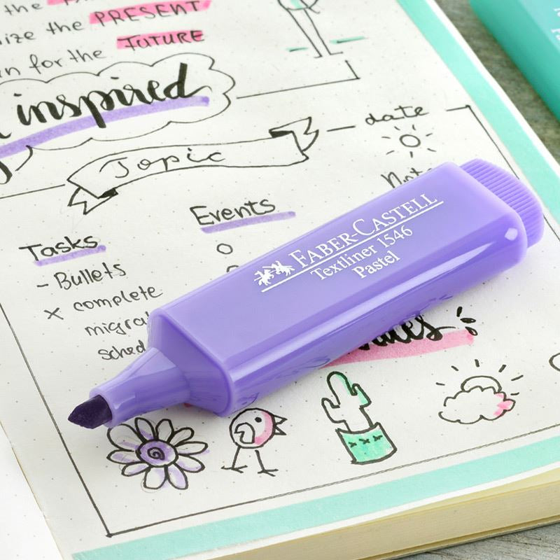 Faber-Castell 46 Graffiti Textmarker Set 8 Farben – Keilspitze, 1–5 mm, nachfüllbar