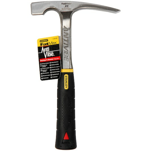 Stanley Maurerhammer – Kopfgewicht 570 g, Kopfmaterial Stahl – Schwarz, Gummigriff