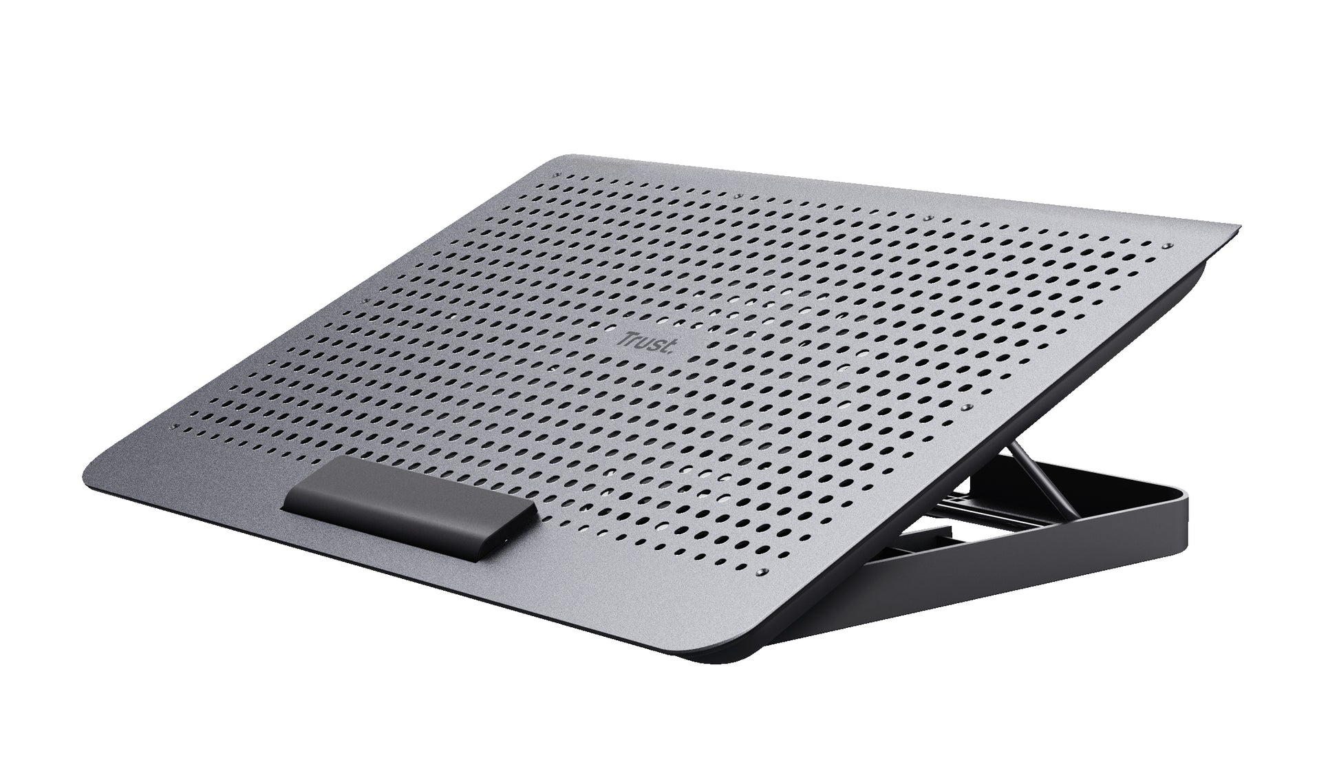 Trust Laptop-Ständer – für Notebooks bis 16" – höhenverstellbar, 1 Lüfter (180 mm, 35 dB) – Grau