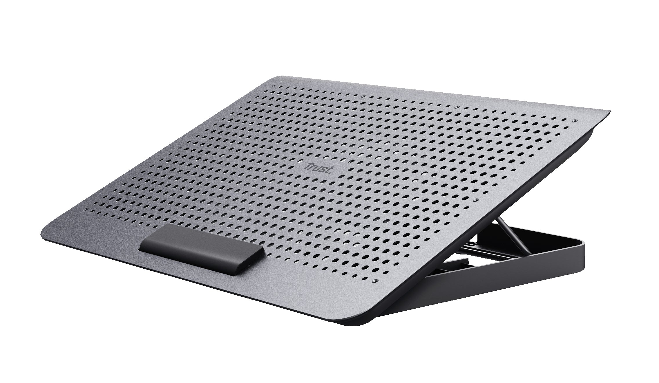 Trust Laptop-Ständer – für Notebooks bis 16" – höhenverstellbar, 1 Lüfter (180 mm, 35 dB) – Grau