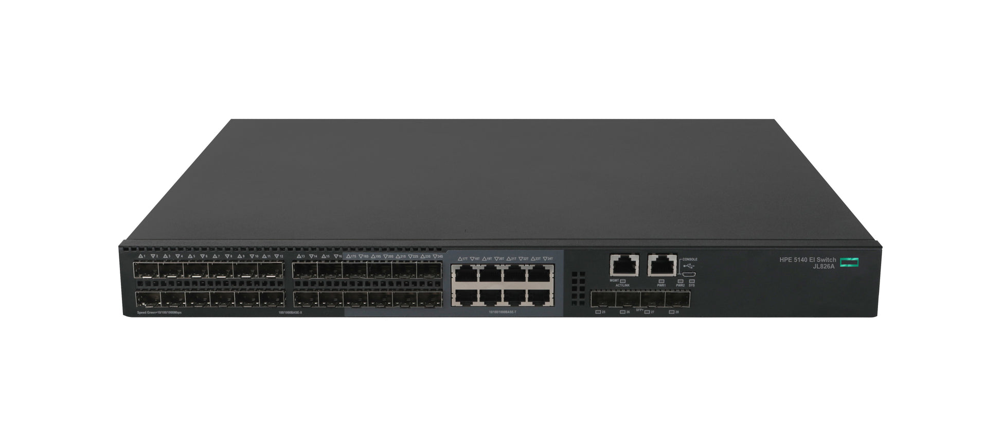 HPE 5140 – Managed Switch – 8×GbE, 24×SFP, 4×SFP+, L3, 1U