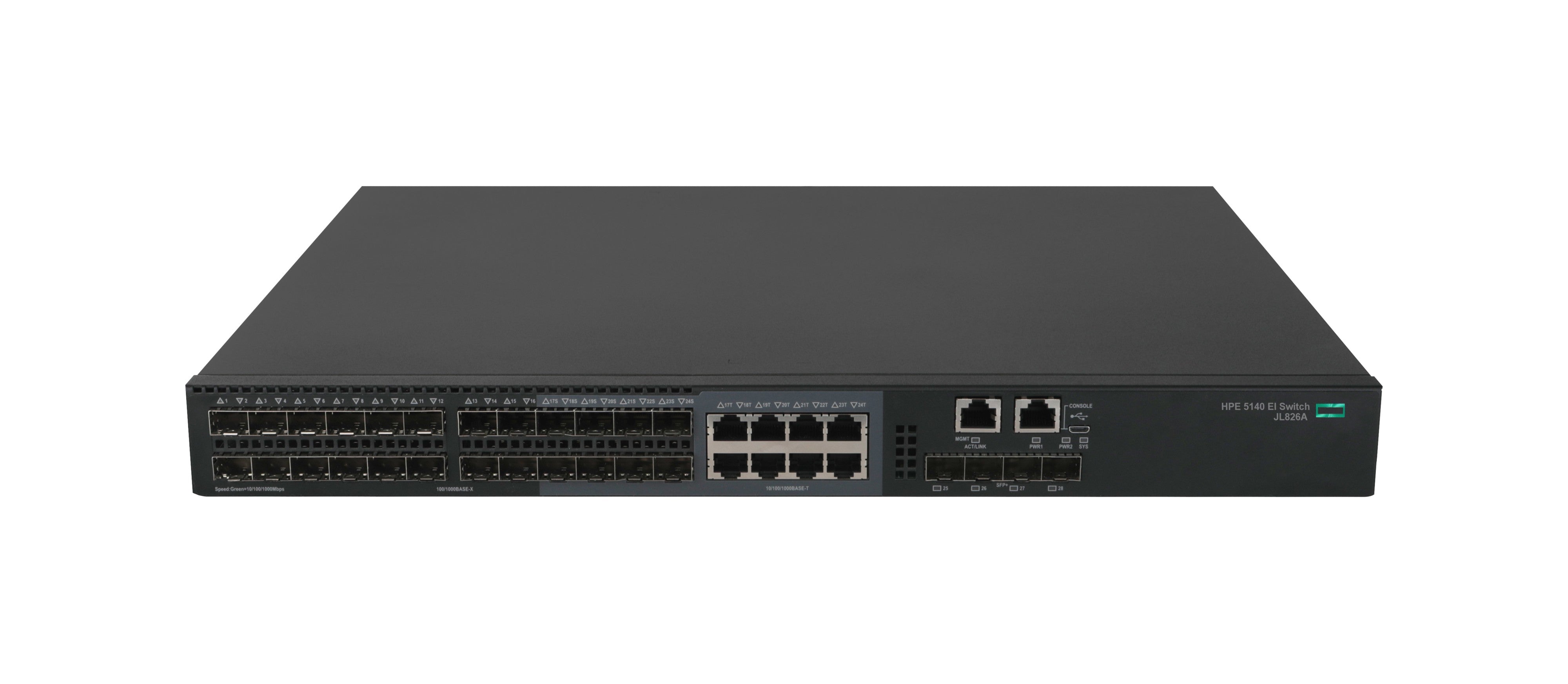 HPE 5140 – Managed Switch – 8×GbE, 24×SFP, 4×SFP+, L3, 1U