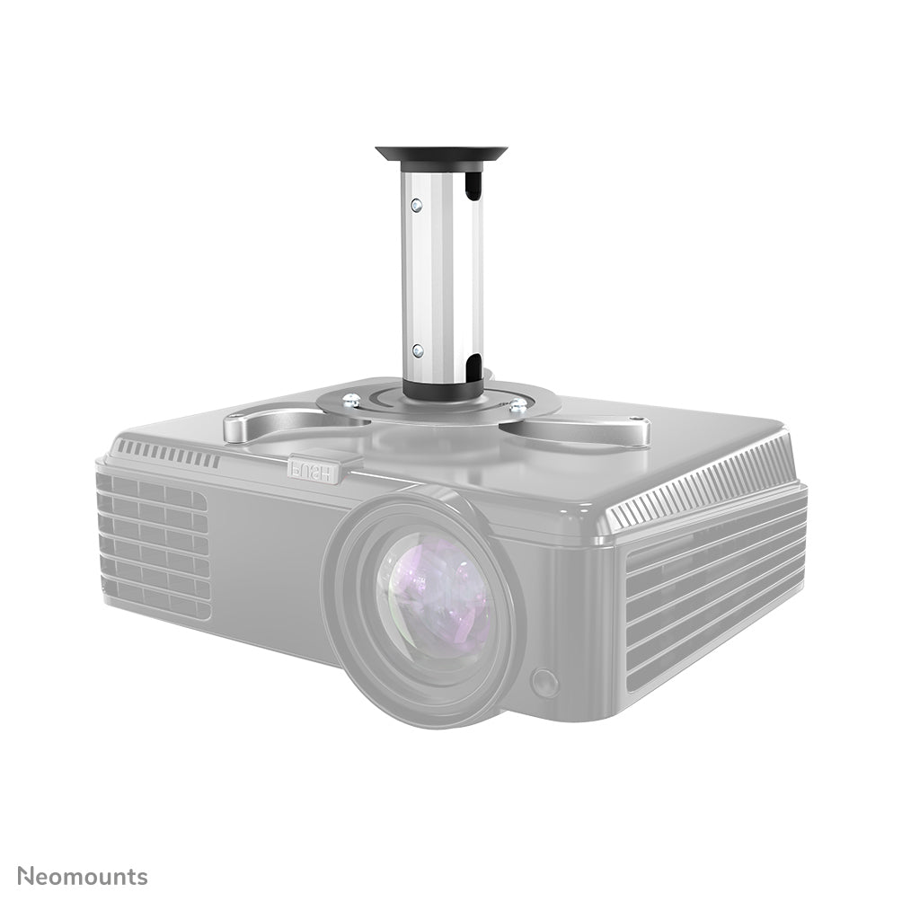Neomounts Projektor-Deckenhalterung – 8,0–15,0 cm, 15 kg, neigbar, grau, für Beameraufnahme 13,0–32,0 cm