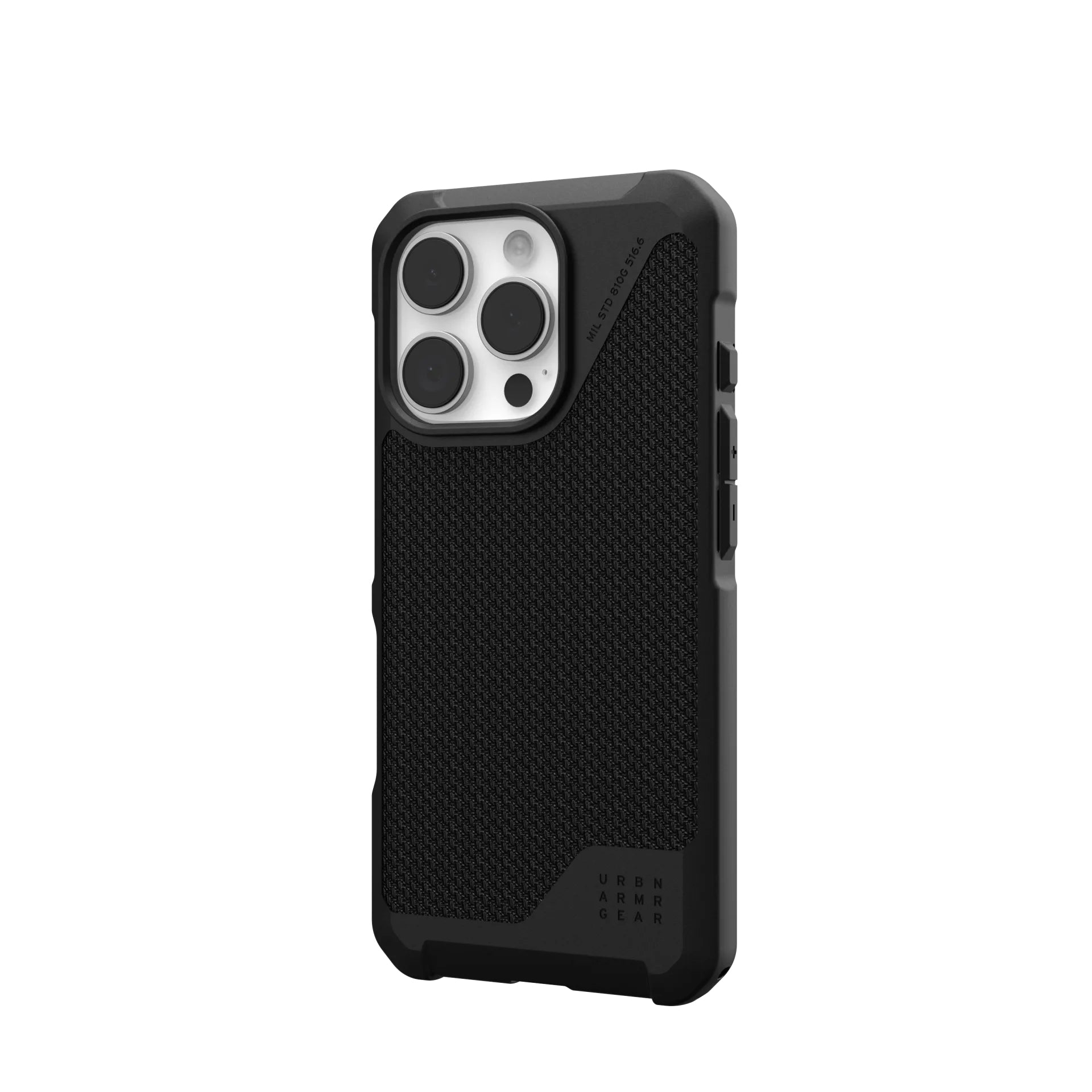 Urban Armor Gear UAG – Backcover Metropolis LT – für Apple iPhone 16 Pro – schwarz – Kevlar – MagSafe-kompatibel