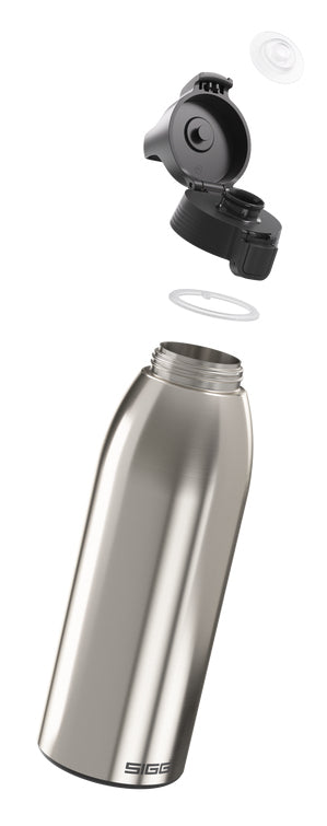 SIGG Shield One Isolierflasche 1,5 l – doppelwandig, Edelstahl, Klappdeckel