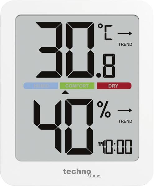 Technoline WS 9456 – Wetterstation, innen, Hygrometer – weiss