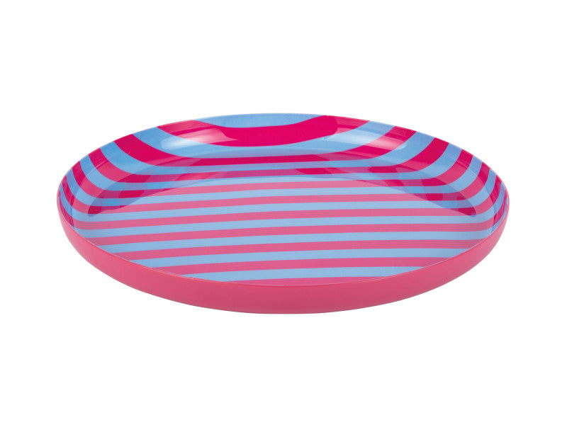 Present Time Vorspeisenteller Animado Medium – Ø 22 cm, H 2,0 cm, Eisen, Blau/Rosa