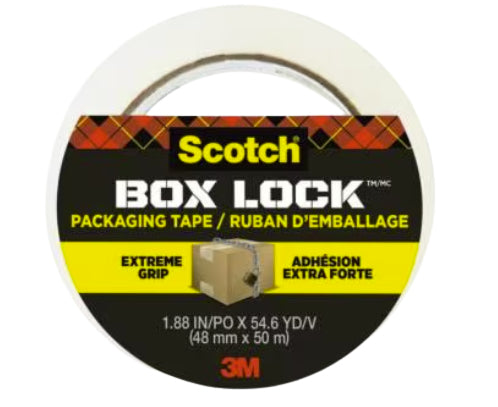Scotch Vinylband Box Lock Extreme Grip 3950 – 48 mm × 50 m, transparent, extra stark