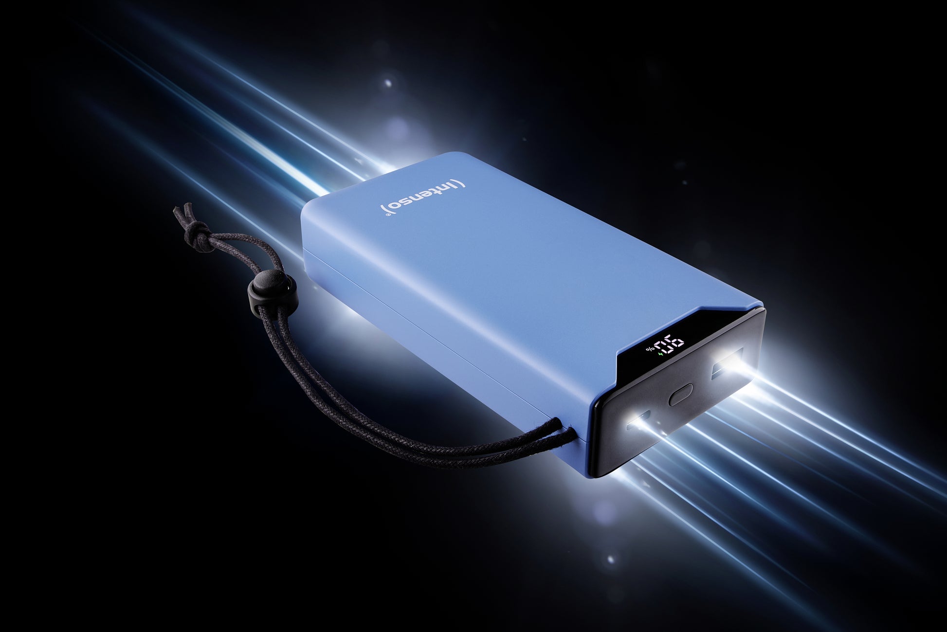 Intenso Powerbank 20'000 mAh – 20 W PD, 1× USB-C, 1× USB-A, blau