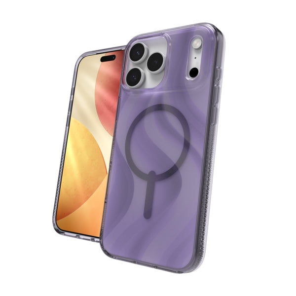 ZAGG Milan Snap – Backcover – für Apple iPhone 17 Pro Max, MagSafe, Graphen, Violett, bis 4 m Sturzsicher