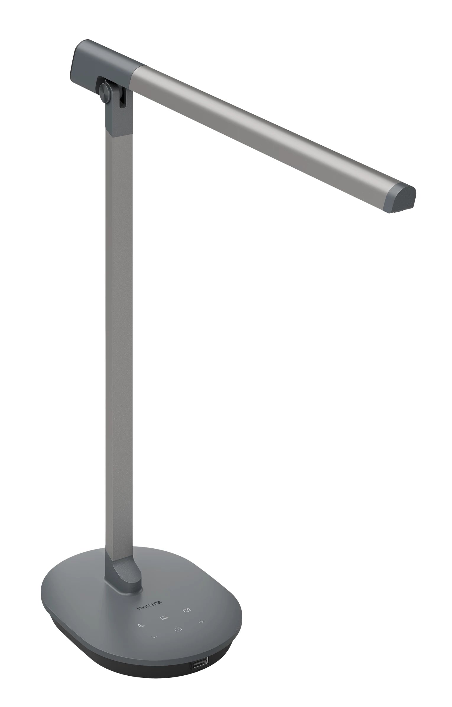 Philips by Signify Philips Tischleuchte Sword – 650 lm, 12 W, 3000–5000 K, dimmbar, grau, fest verbautes LED