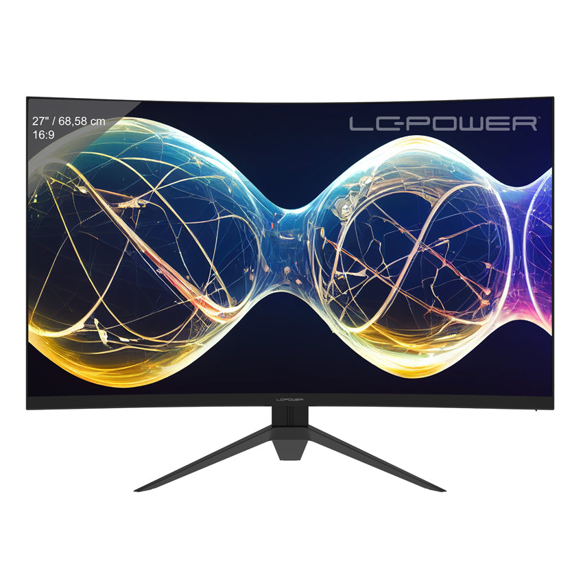 LC-Power LC-M27-FHD-165-C-V3 – Monitor, 27", VA, 165 Hz, 300 cd/m², Gebogen, VESA 100 × 100, Schwarz