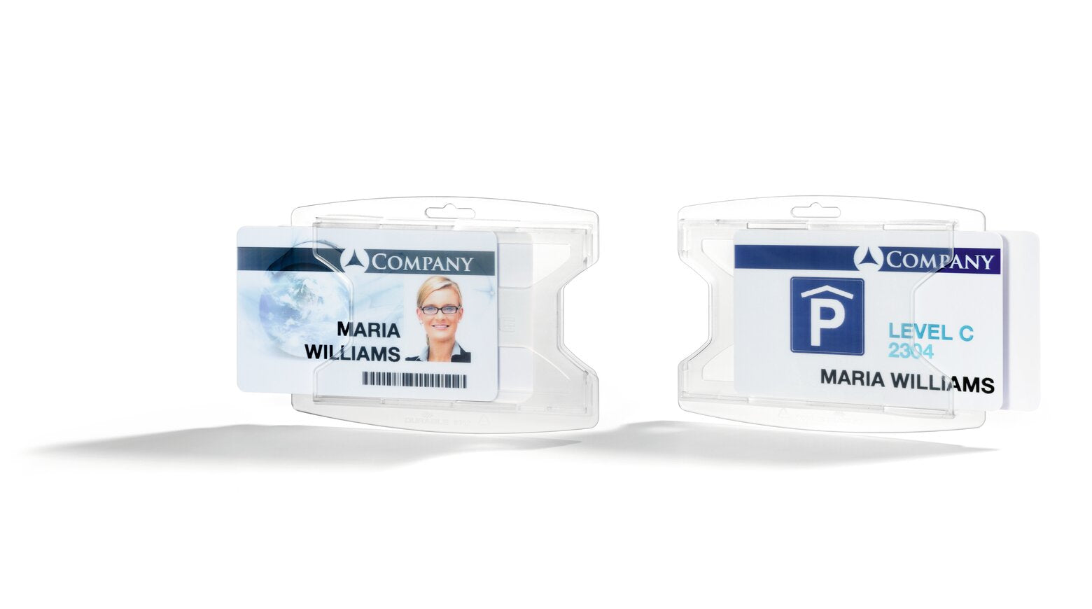 Durable Namensschild-Halterung, für Karten 85 × 54 mm, Polypropylen, transparent