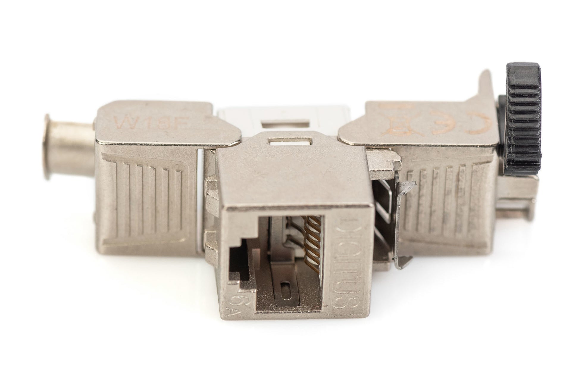 Digitus Keystone-Modul Cat6A – geschirmt (S/UTP), RJ-45, 10GBase-T, 24er-Set, Silber, flach