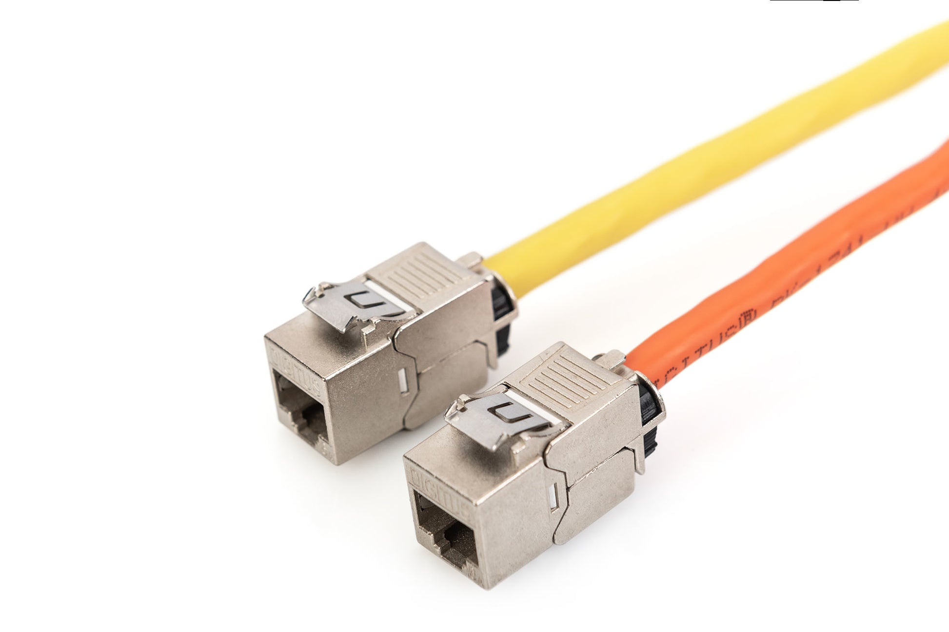 Digitus Keystone-Modul Cat6A – geschirmt (S/UTP), RJ-45, 10GBase-T, 24er-Set, Silber, flach