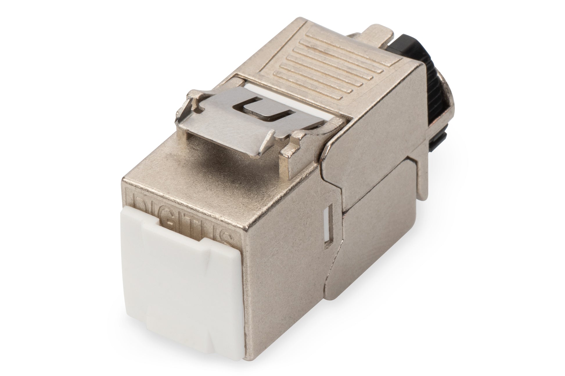 Digitus Keystone-Modul Cat6A – geschirmt (S/UTP), RJ-45, 10GBase-T, 24er-Set, Silber, flach