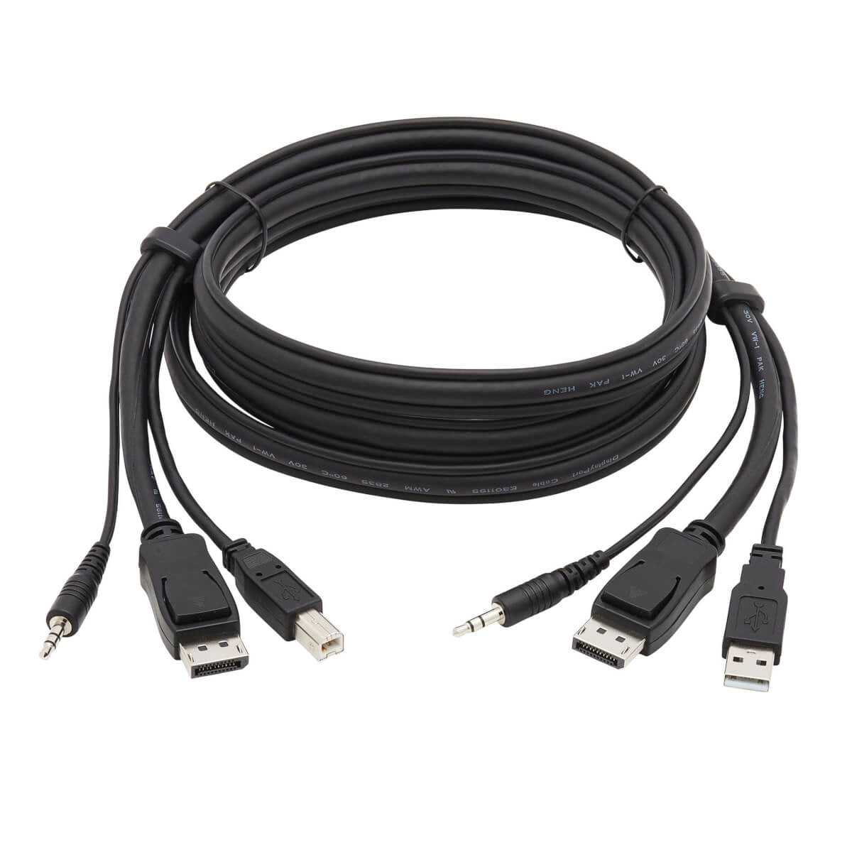 Tripp Lite P783-006 KVM-Kabel – DisplayPort + USB + 3,5 mm, 4K (3840 × 2160), 1,83 m – Schwarz