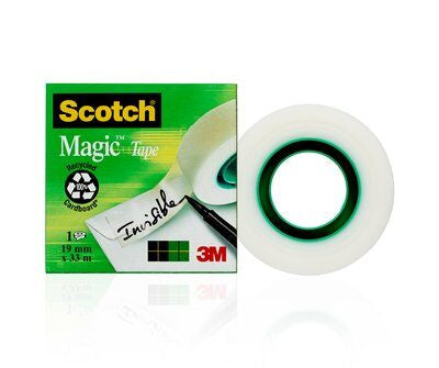 Scotch Büro-Klebeband Magic 810 – matt, beschriftbar, 19 mm × 33 m, transparent