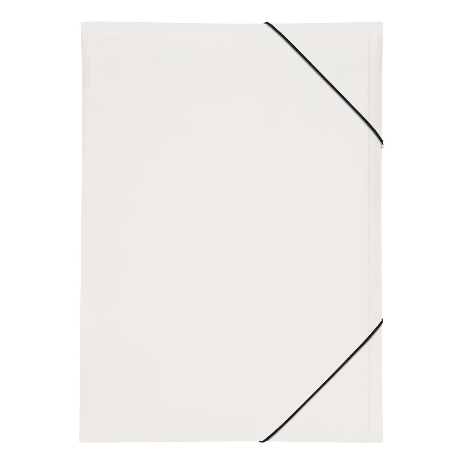 Pagna Gummibandmappe A3 – 3 Klappen, Polypropylen (PP), weiss, 5 Stk.