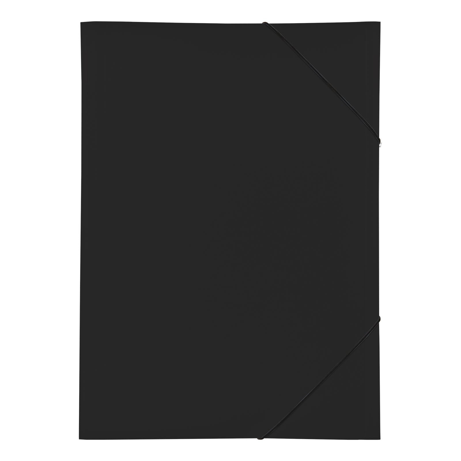 Pagna Gummibandmappe A3 – 3 Klappen, Polypropylen (PP), schwarz, 5 Stk.