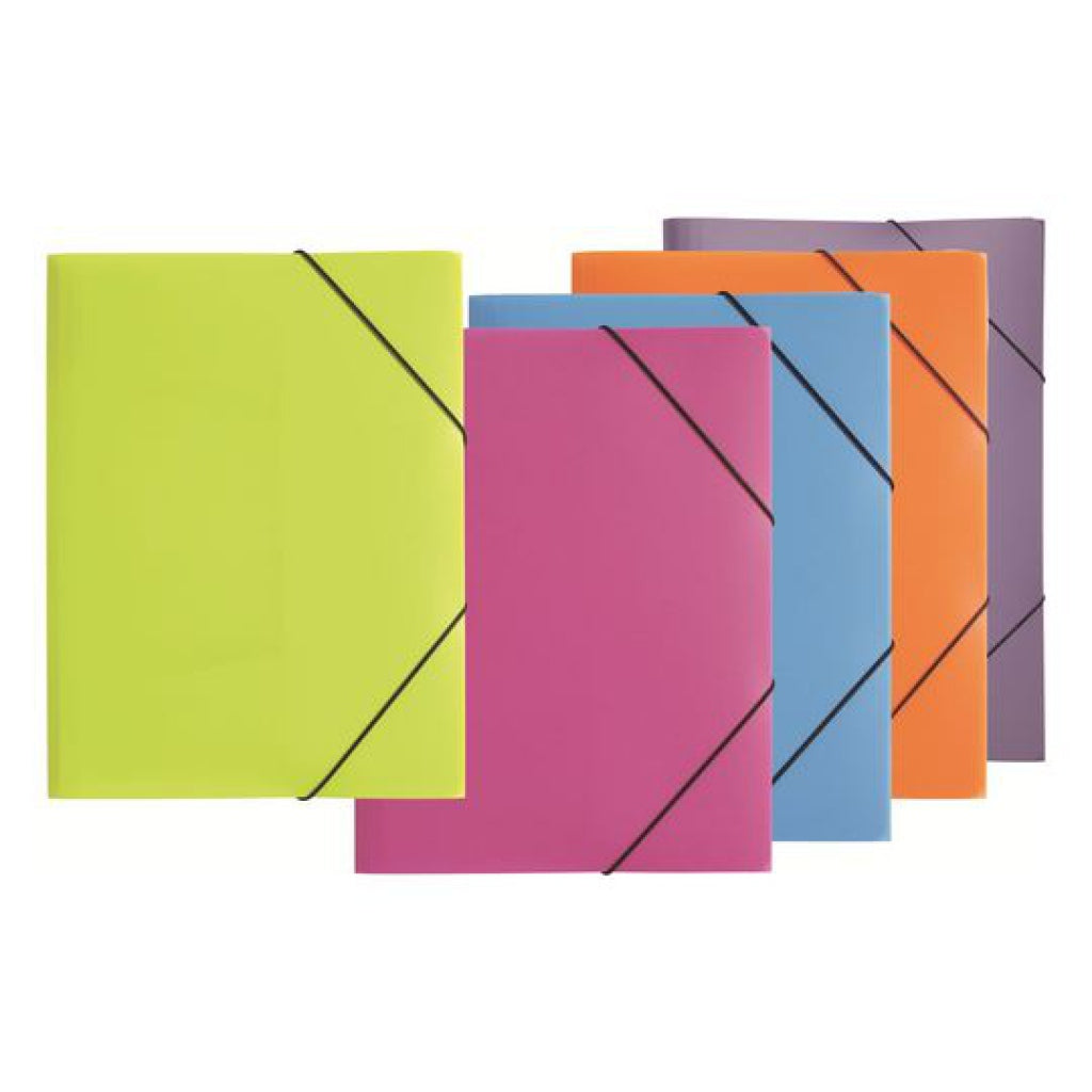 Pagna Gummibandmappe Lucy Trend A3 – 3 Klappen, Polypropylen (PP), Orange, 5 Stk.