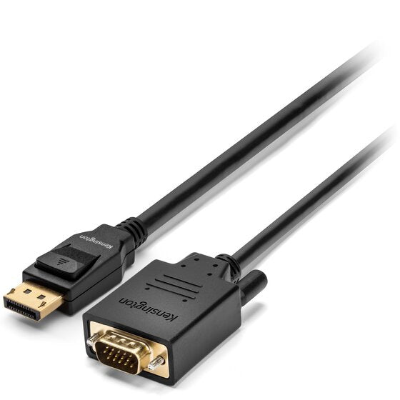 Kensington Adapter DisplayPort zu VGA – 1920 × 1200 @ 60 Hz, DisplayPort 1.2, 1,8 m, passiv, schwarz