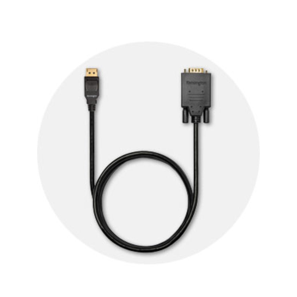 Kensington Adapter DisplayPort zu VGA – 1920 × 1200 @ 60 Hz, DisplayPort 1.2, 1,8 m, passiv, schwarz