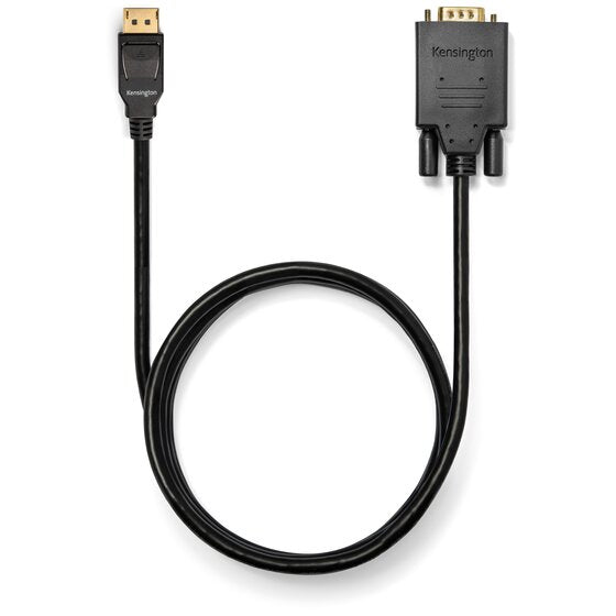 Kensington Adapter DisplayPort zu VGA – 1920 × 1200 @ 60 Hz, DisplayPort 1.2, 1,8 m, passiv, schwarz