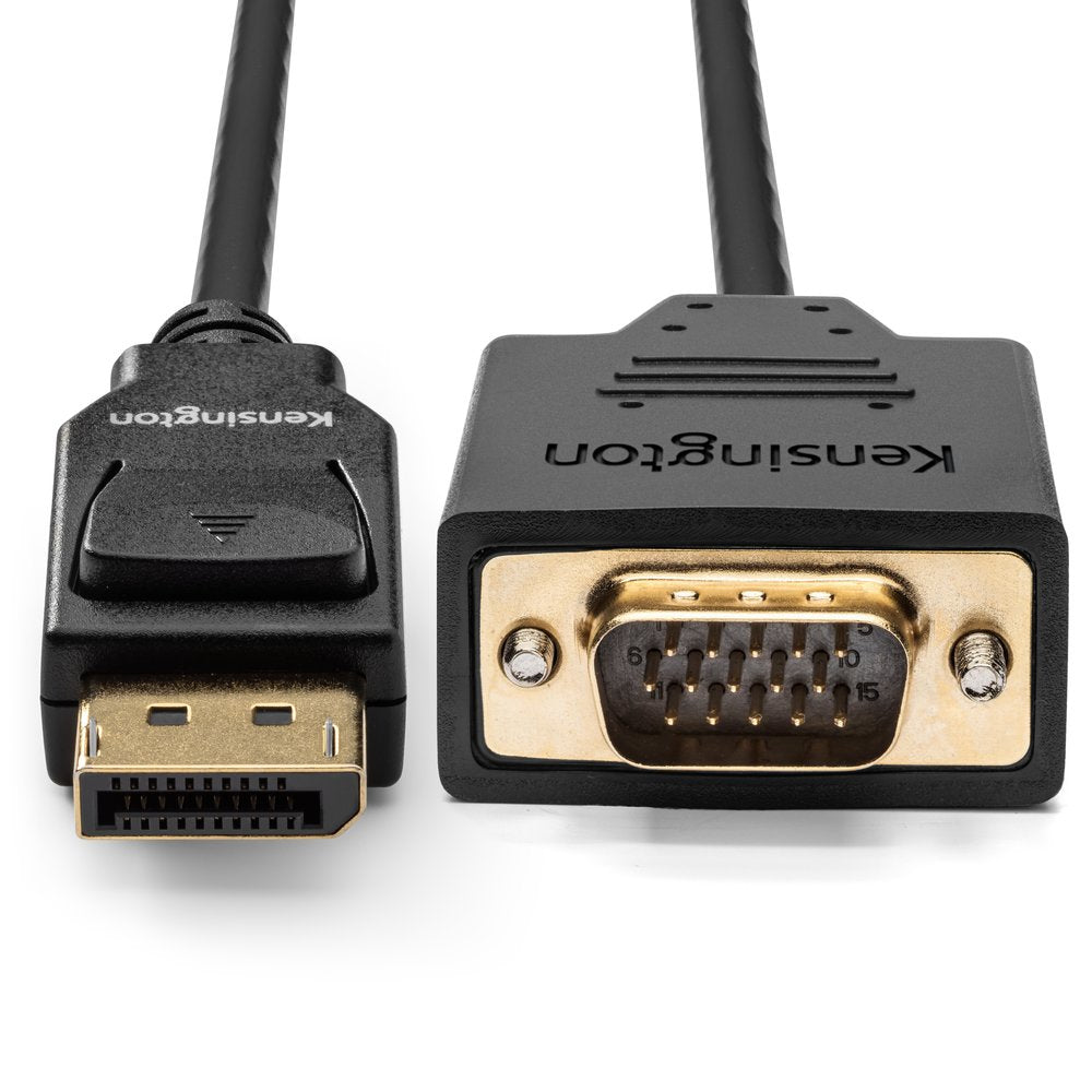 Kensington Adapter DisplayPort zu VGA – 1920 × 1200 @ 60 Hz, DisplayPort 1.2, 1,8 m, passiv, schwarz