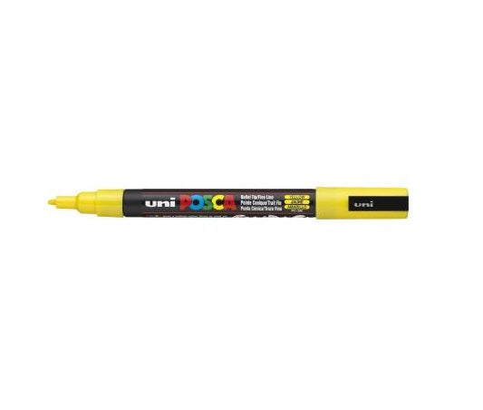 Uni-Ball Kreidemarker – Rund, 0,9–1,3 mm – Gelb
