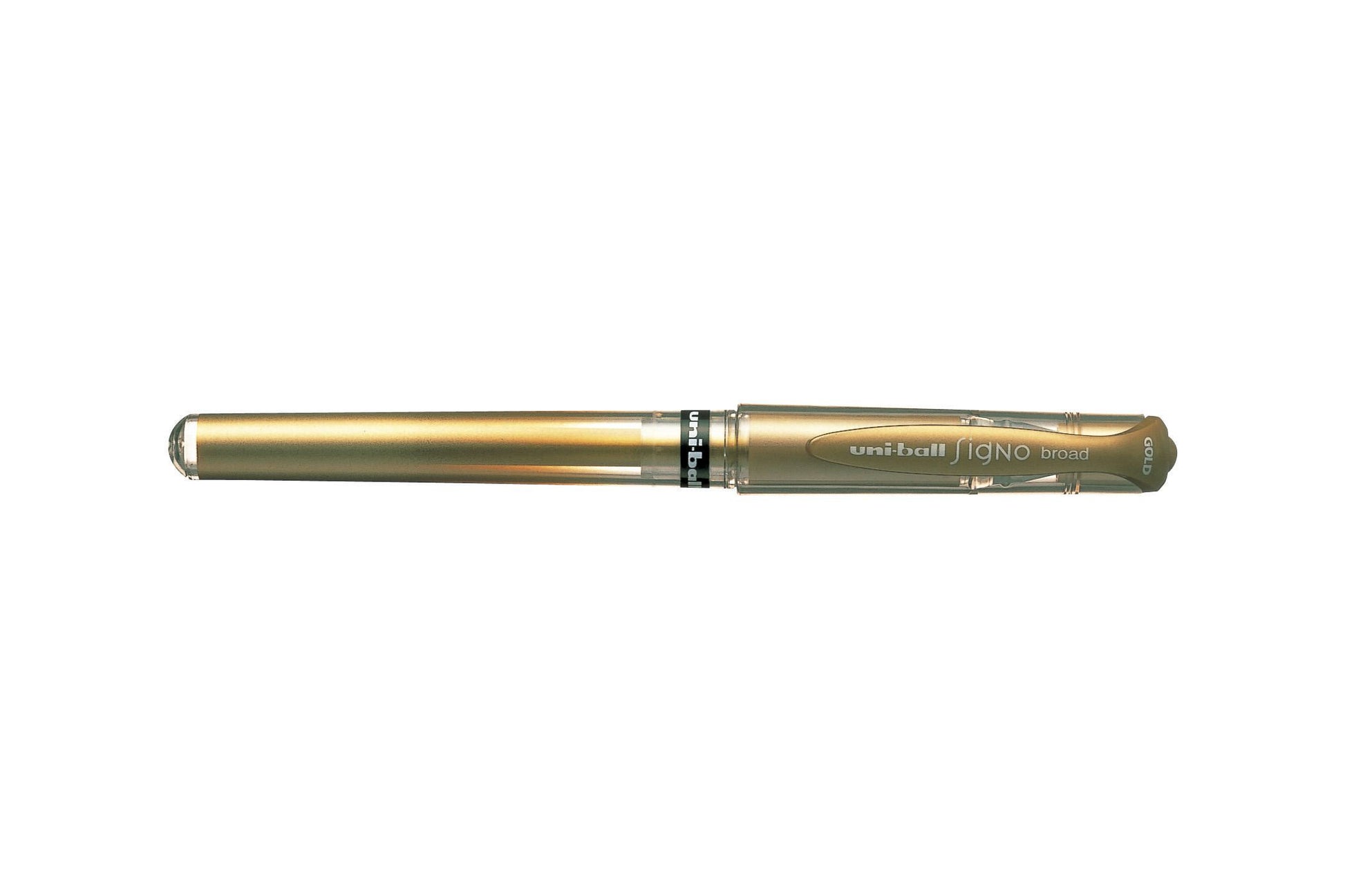 Uni-Ball Signo broad – Tintenroller, dokumentenecht, mit Kappe, 0,6 mm, gold