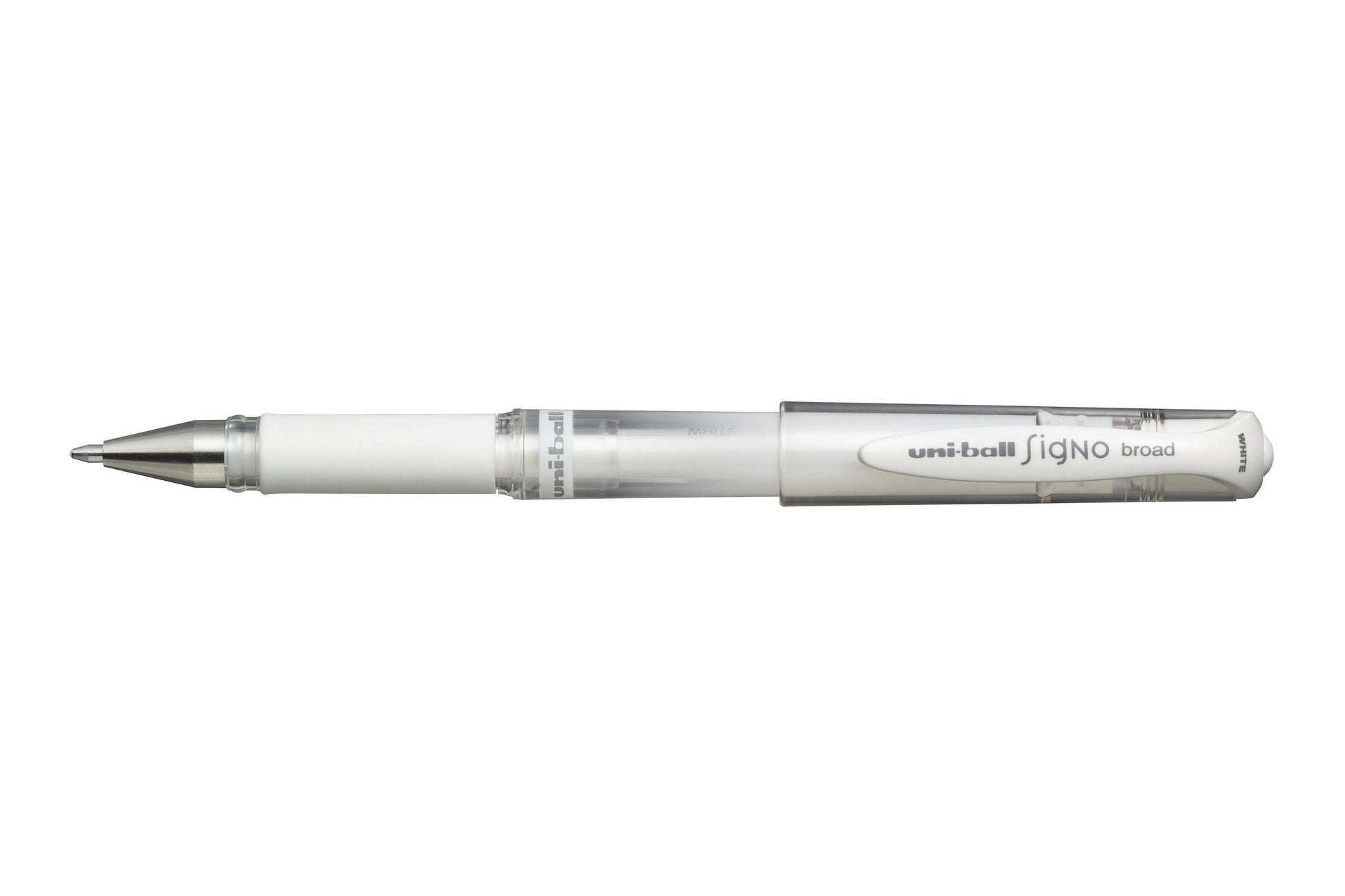 Uni-Ball Signo broad – Tintenroller, dokumentenecht, mit Kappe, 0,6 mm, weiss