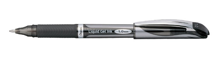 Pentel EnerGel Xm Gelschreiber – schwarz, 1 mm, schnelltrocknend, Kappe, nachfüllbar