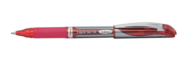 Pentel EnerGel X Gelschreiber – rot, 1 mm, schnelltrocknend, Kappe, nachfüllbar
