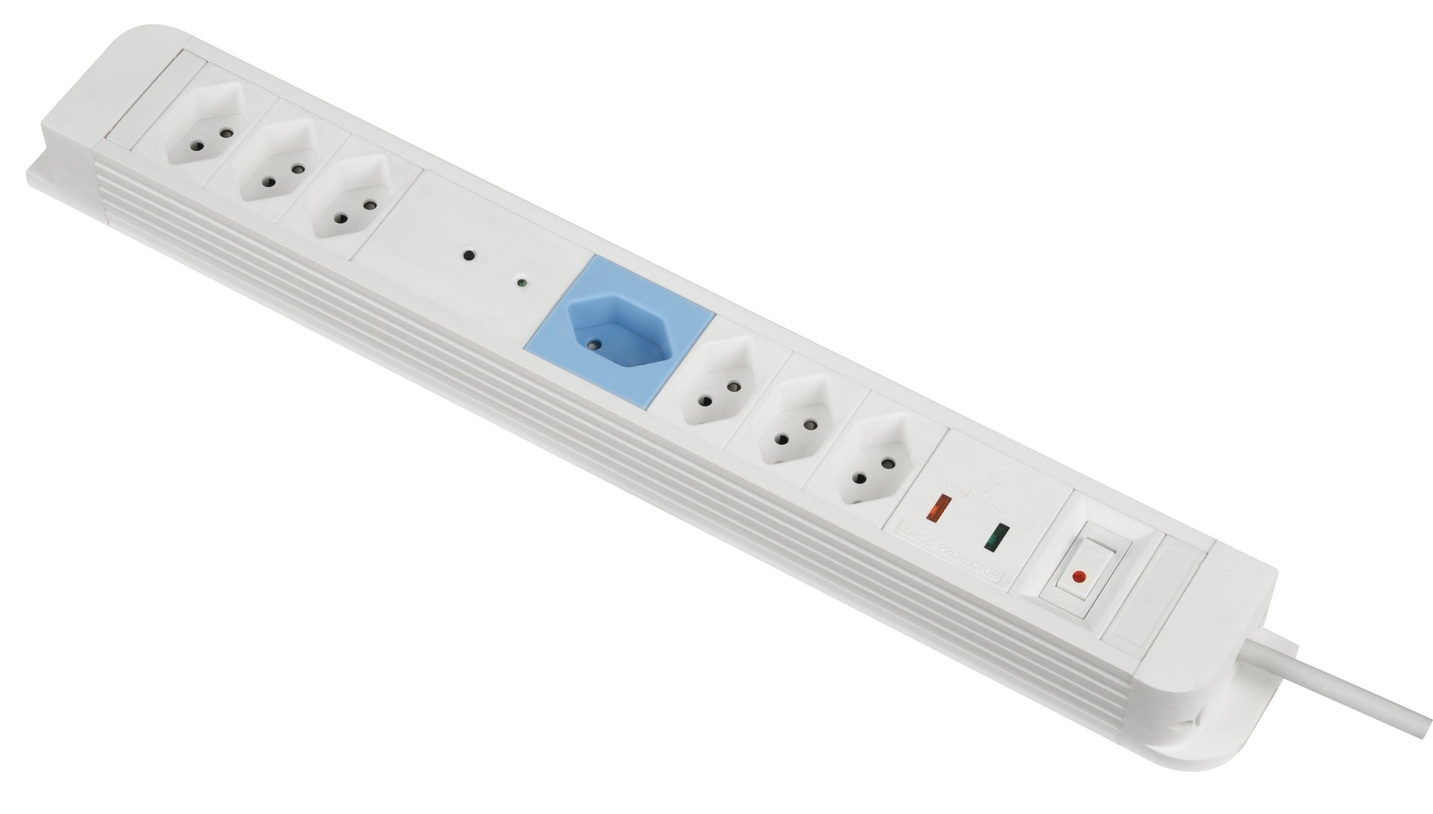 M. Schönenberger Plus Steckdosenleiste, 7×T13, mit Schalter, 1,5 m, IP20 – Weiss