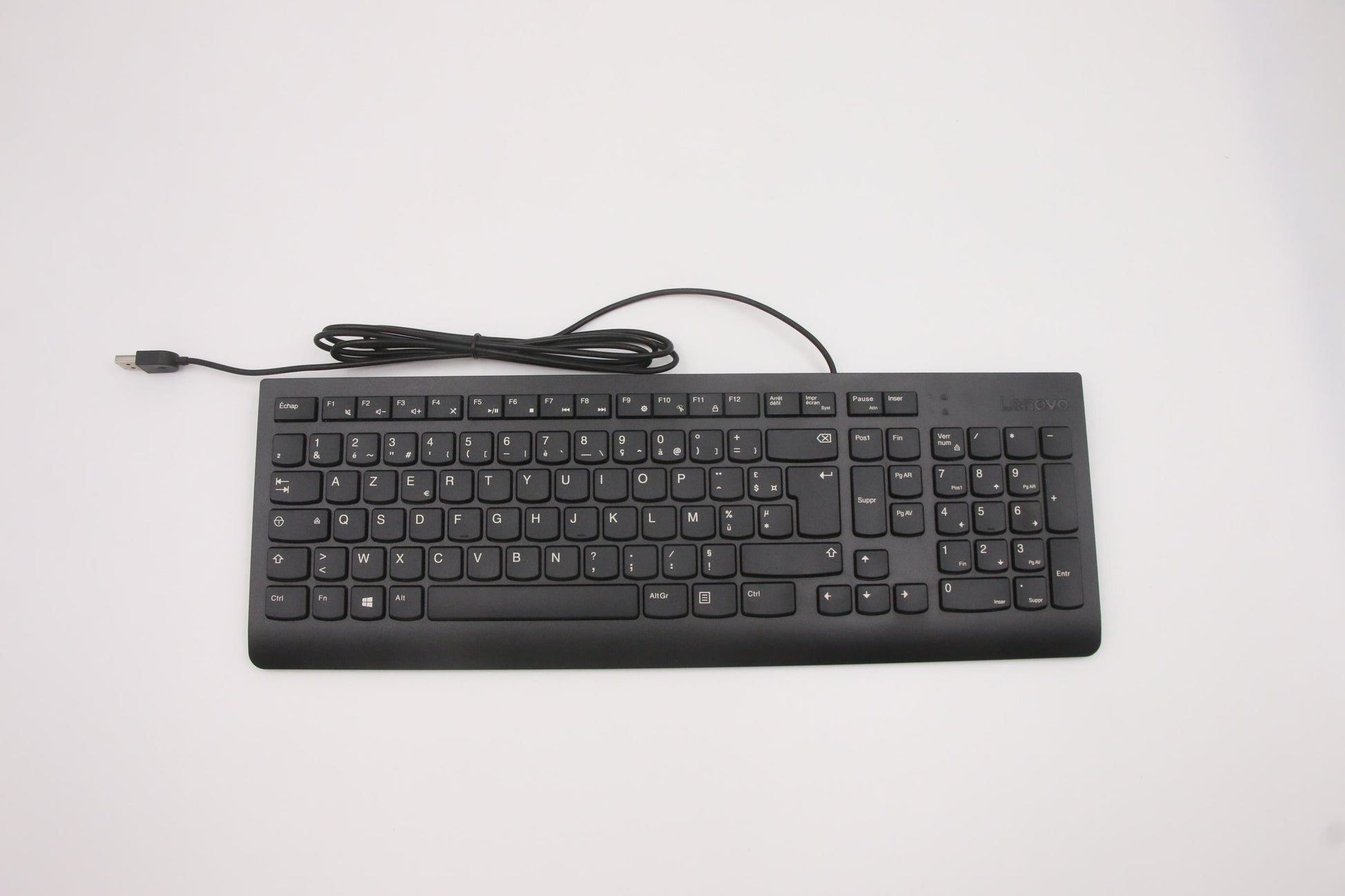 Lenovo Calliope – Tastatur – kabelgebunden, USB‑A – AZERTY (FR) – Schwarz