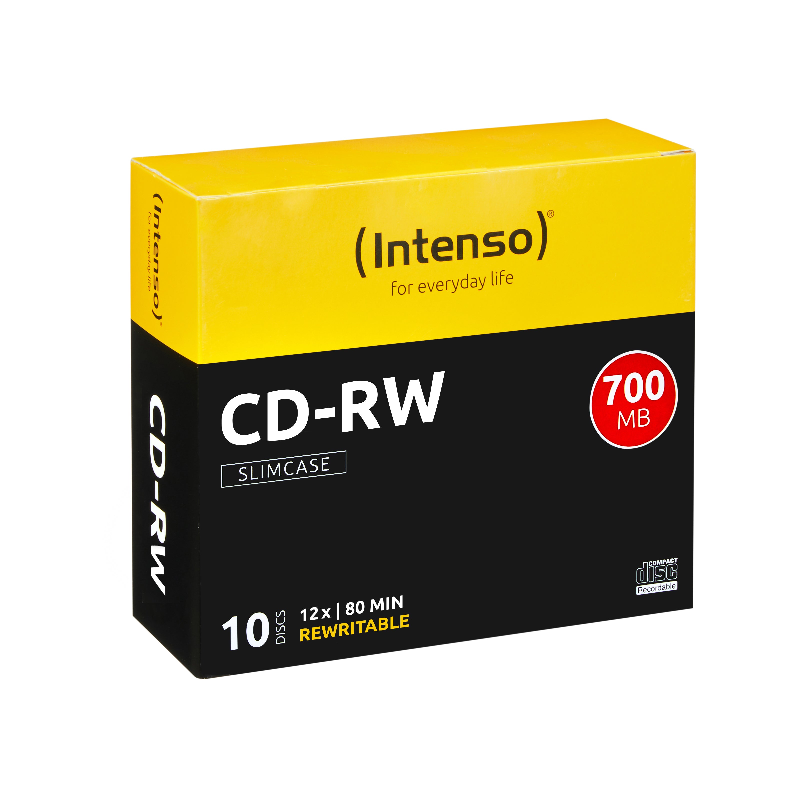 Intenso CD-RW 700 MB – 12×, 10er Pack