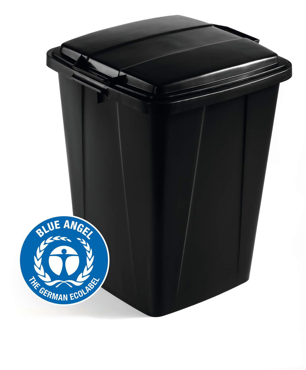 Durable Abfallbehälter DURABIN ECO – 90 l – Kunststoff, rechteckig – schwarz
