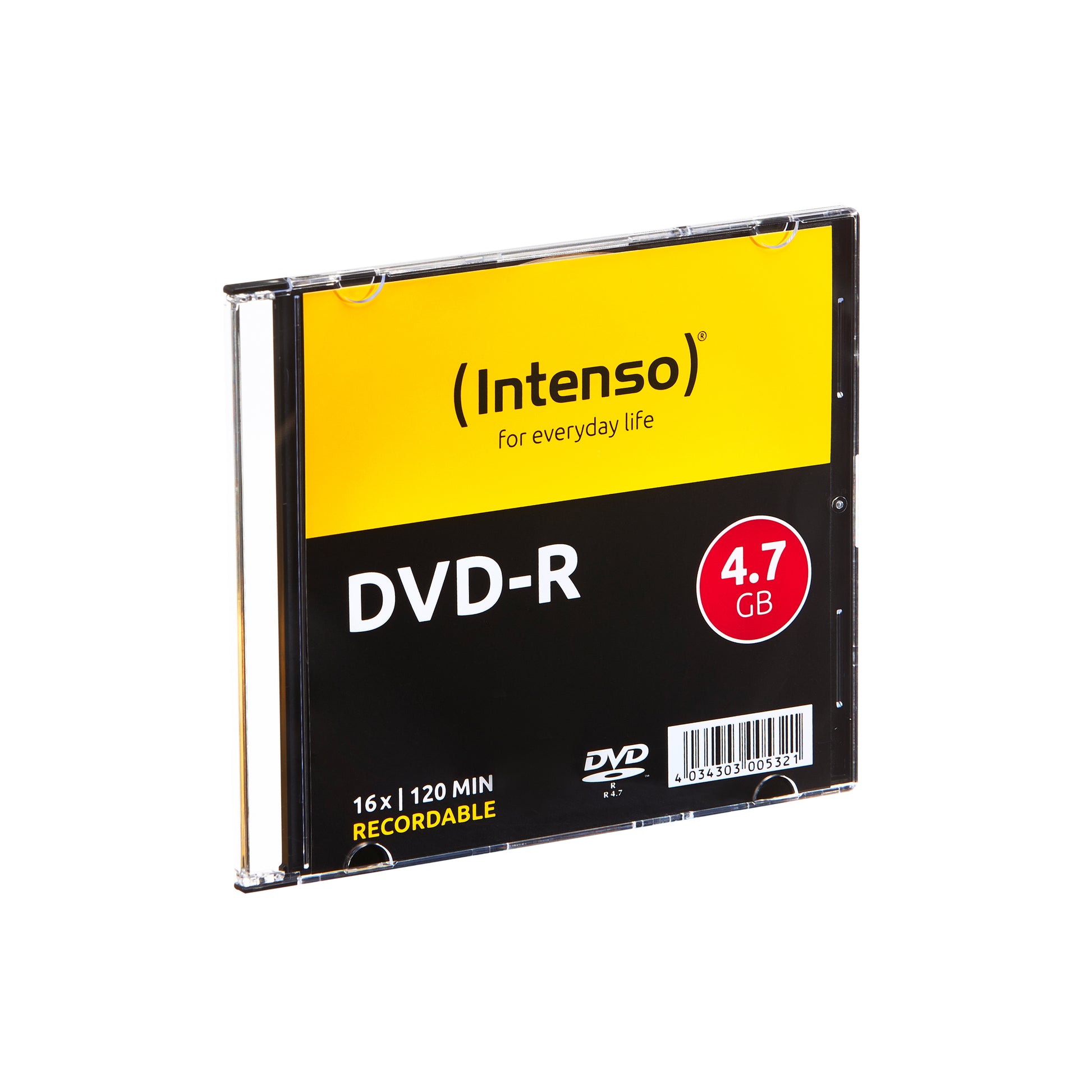 Intenso DVD-R 4,7 GB – 16×, Slimcase, 10er Pack